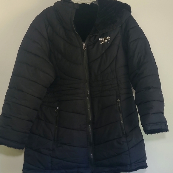 Reebok Jackets & Blazers - Reebok Women's Reversible Black Puffer Jooded Jacket Sz XL